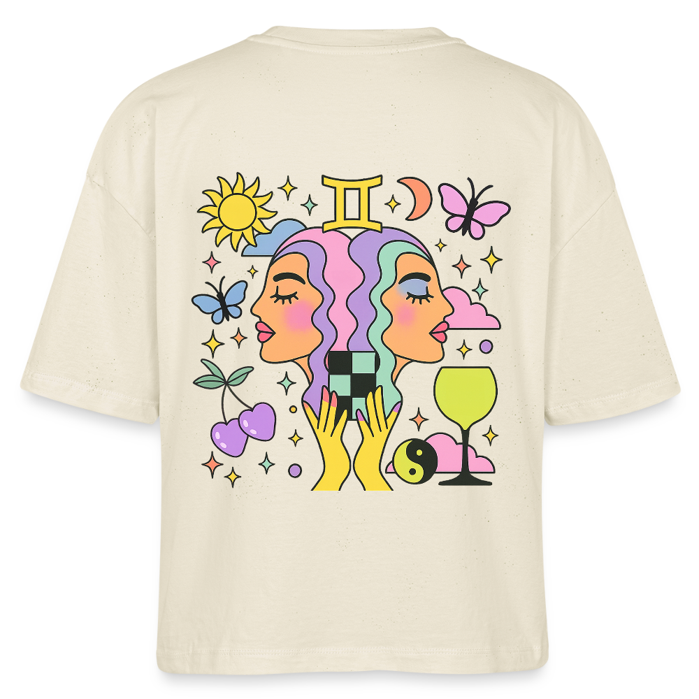 Gemini - Oversize T-Shirt - Weißgrau