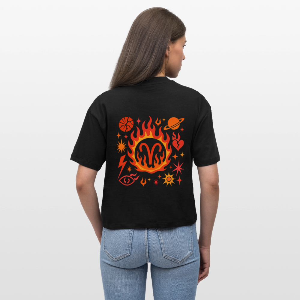 Aries - Oversize -T-Shirt - Schwarz