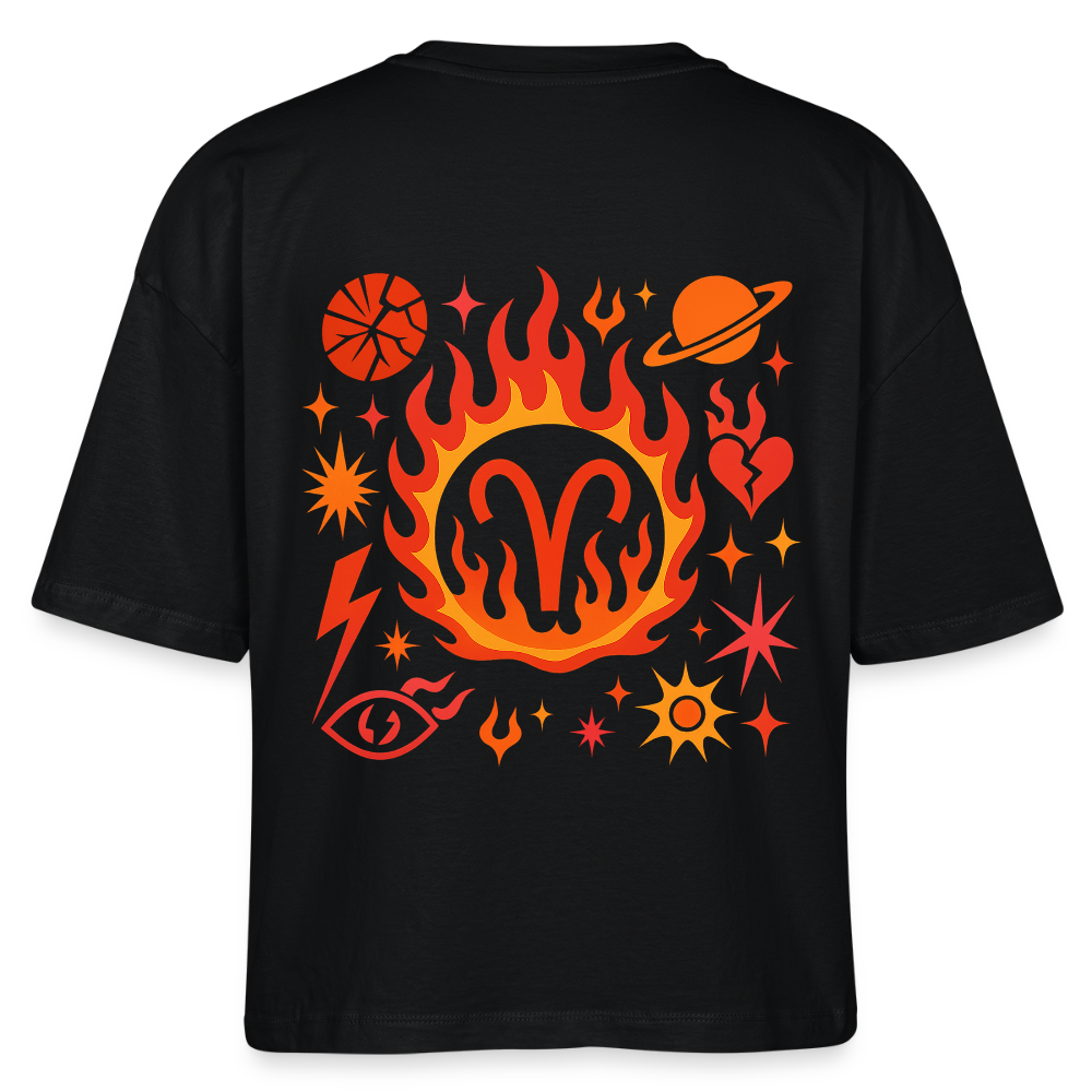 Aries - Oversize -T-Shirt - Schwarz